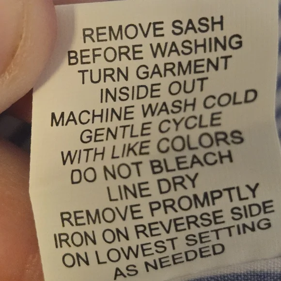 NY Collection Navy White Striped Shirt Dress Large (6129) - Picture 6 of 6